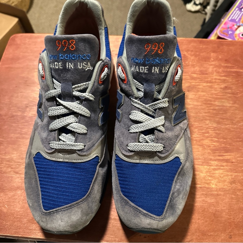 New Balance 998 Blue and Gray Athletic Shoes
